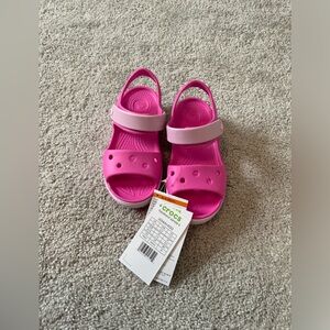 NWT Girls Croc sandals size 12.